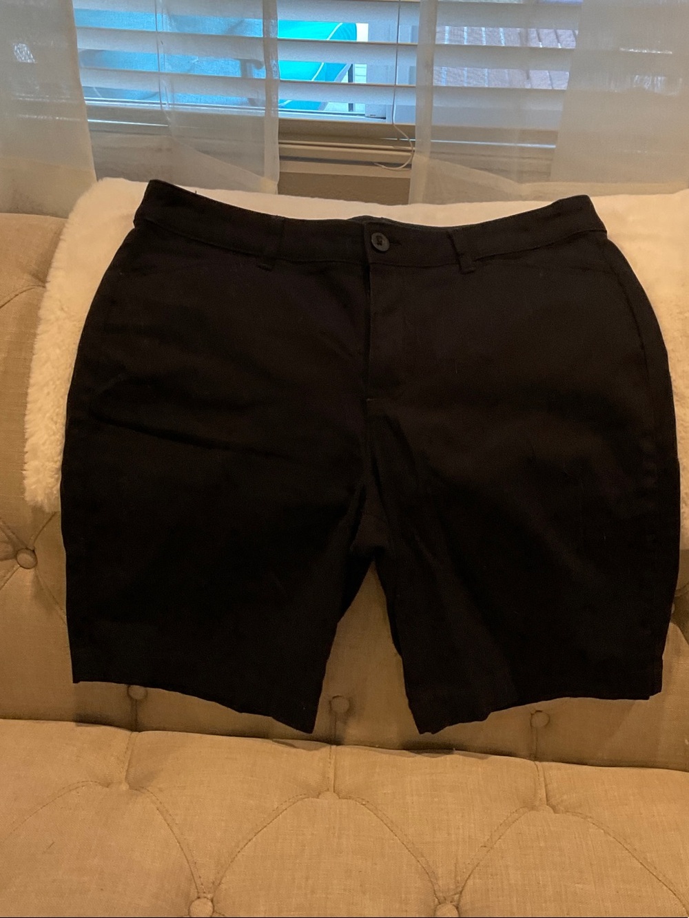 St. John's Bay Black Flat-Front Men's Shorts